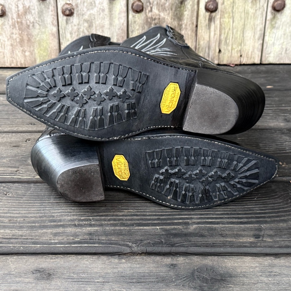 Caboots Handmade In El Paso Texas Exotic Barcelona Smooth Caiman Cowboy Boots - Picture 7 of 9